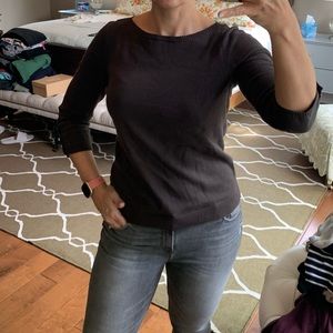 Ann Taylor Brown Crew Next Sweater - Hardly Worn